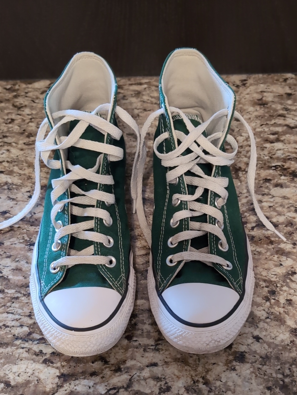 Converse Green High-Top Canvas Sneakers with White Trim